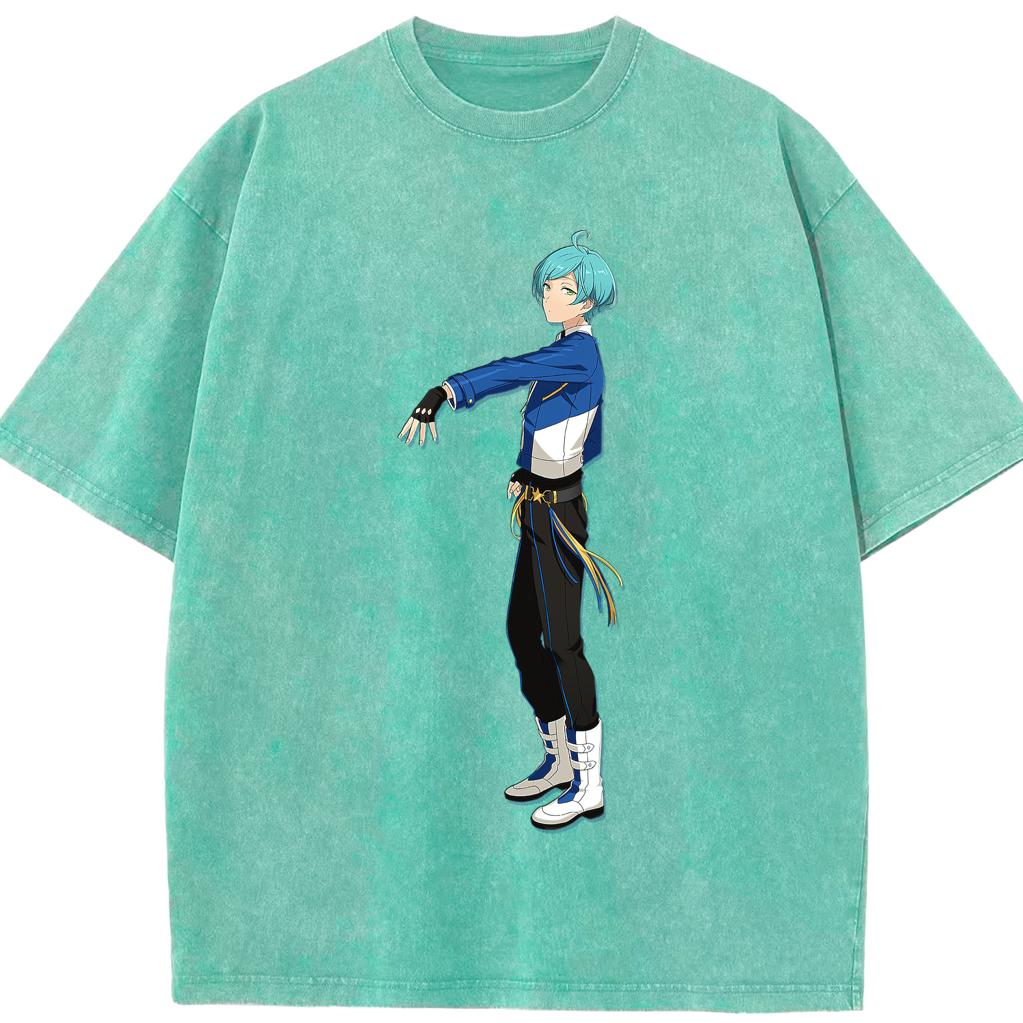 （画像用） あんさんぶるスターズ! Ensemble Stars 綿100% ヴィンテージ風 半袖Tシャツ（フロントプリント）